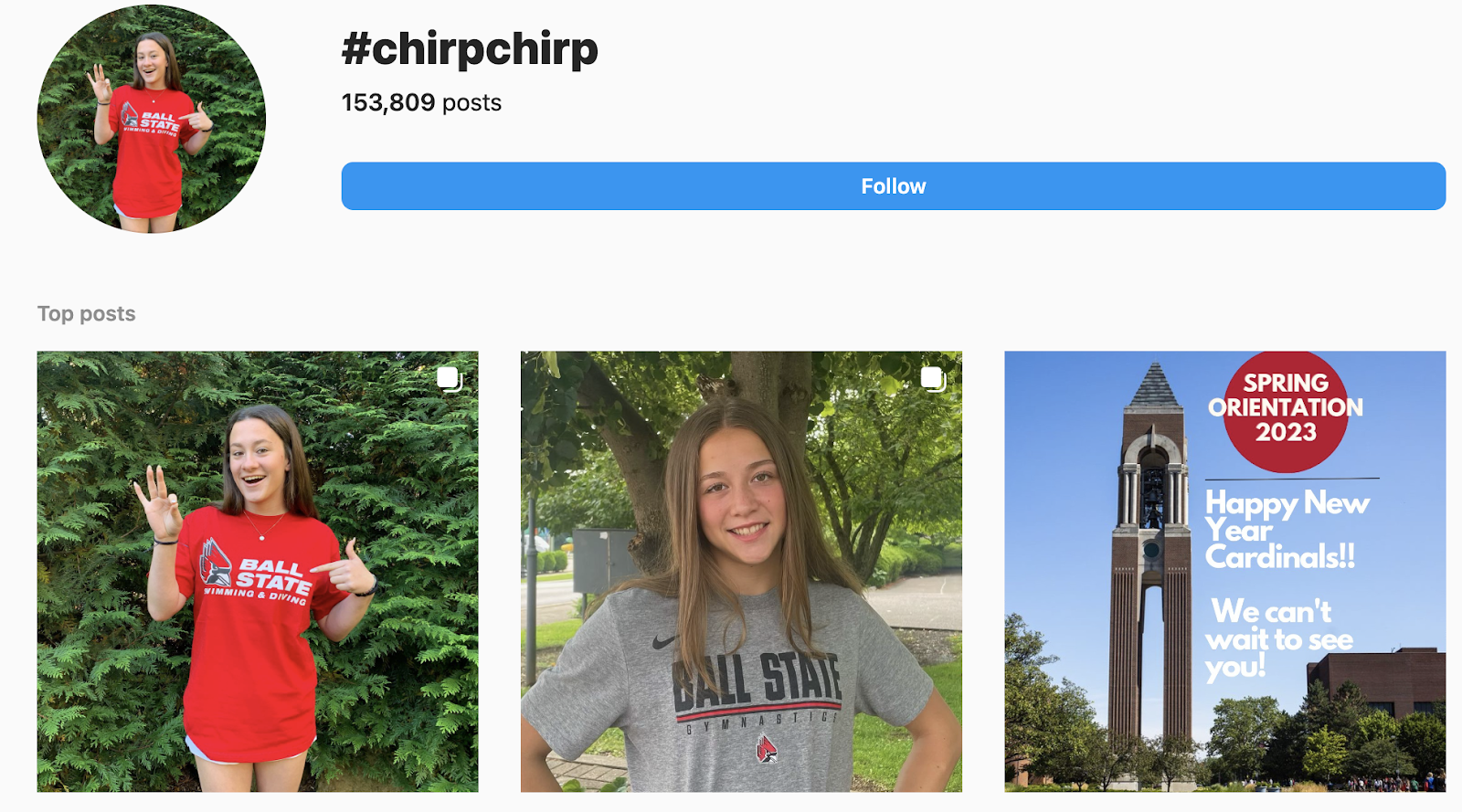 branded social media hashtag for a school on instagram
