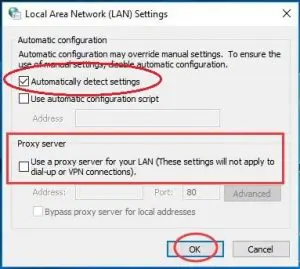 Automatically Detect Settings
