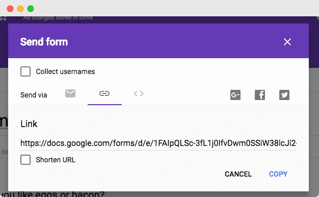 embed Google Forms