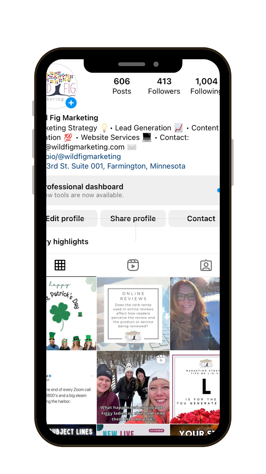 Instagram social media platform