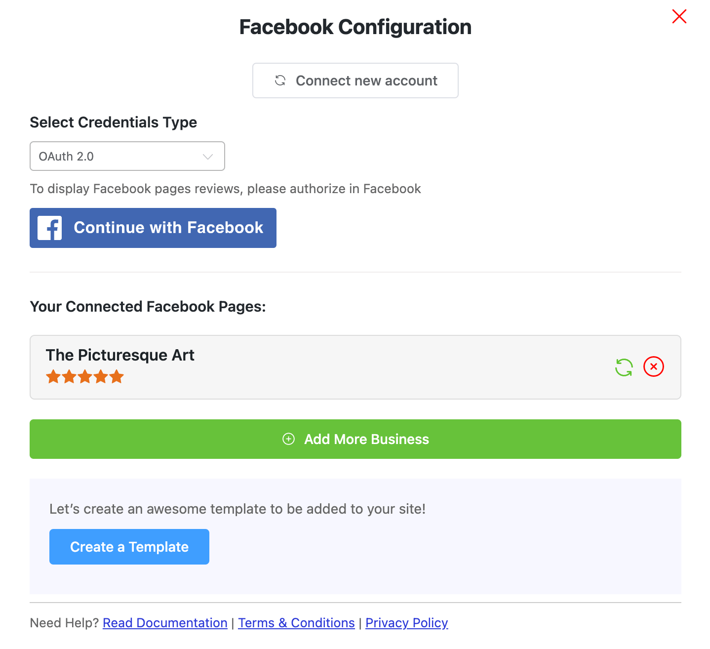 Facebook configuration with WP Social Ninja