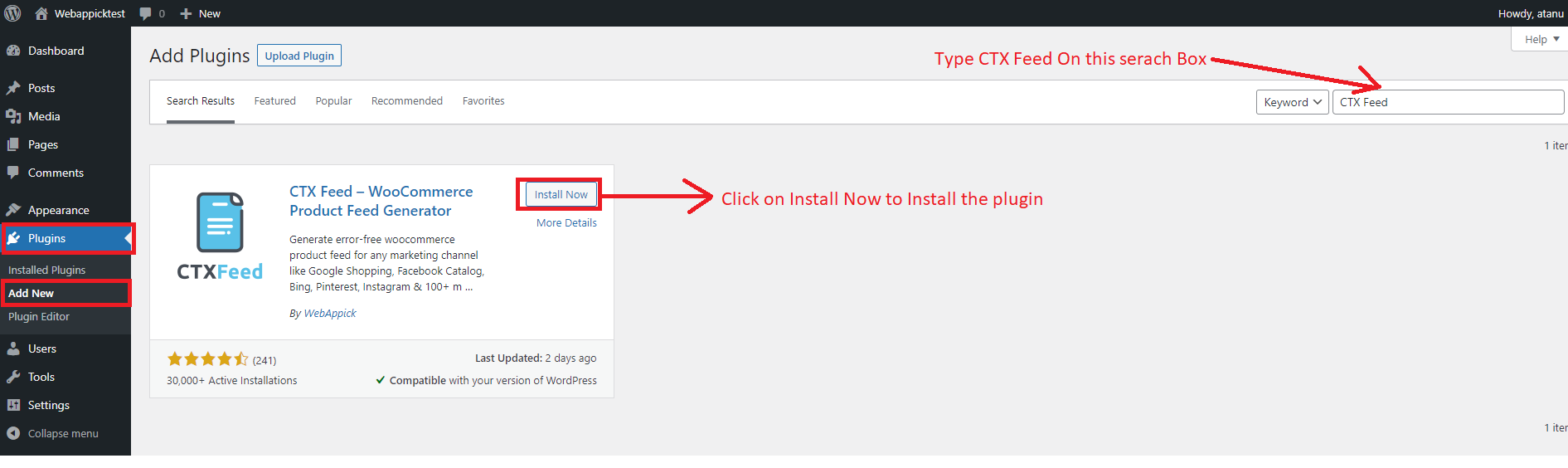 CTX Feed installation Process 