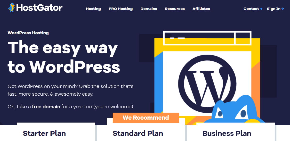 hostgator wordpress hosting platform