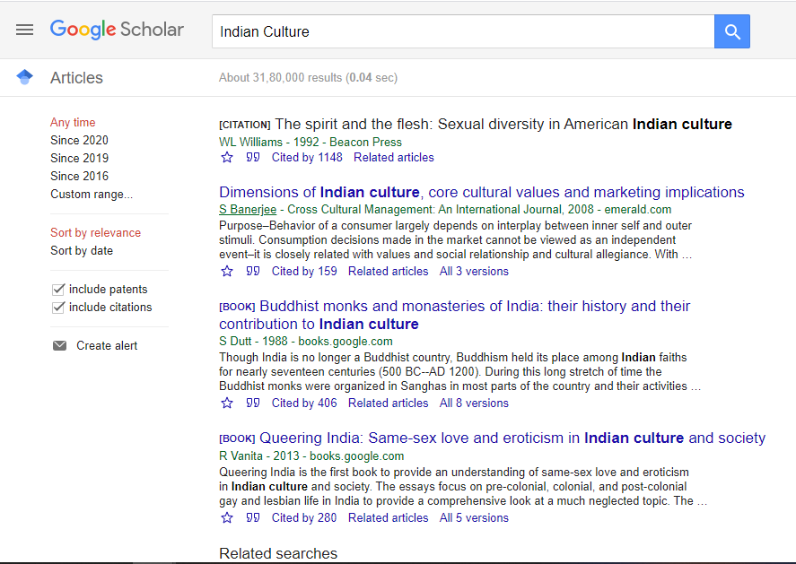 Google Scholar functionality is used to access scholarly literature content from the various publishers.