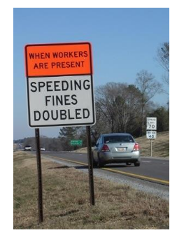 speeding sign