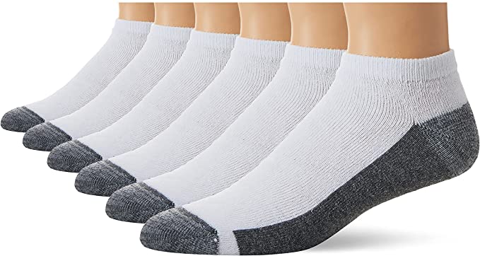 Hanes Men's Max Cushion Low Cut Socks, 6-pair Pack