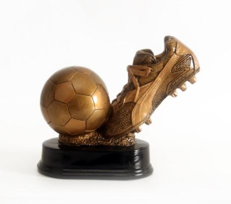 Resin football trophy