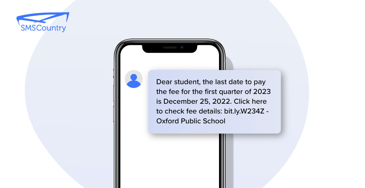 sms templates for school - Fee and payment reminder via SMS