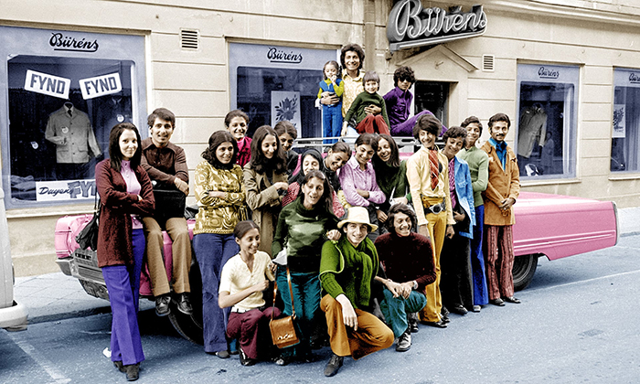 Osama bin Laden (second from right) on a visit to Falun, Sweden, in 1971. 