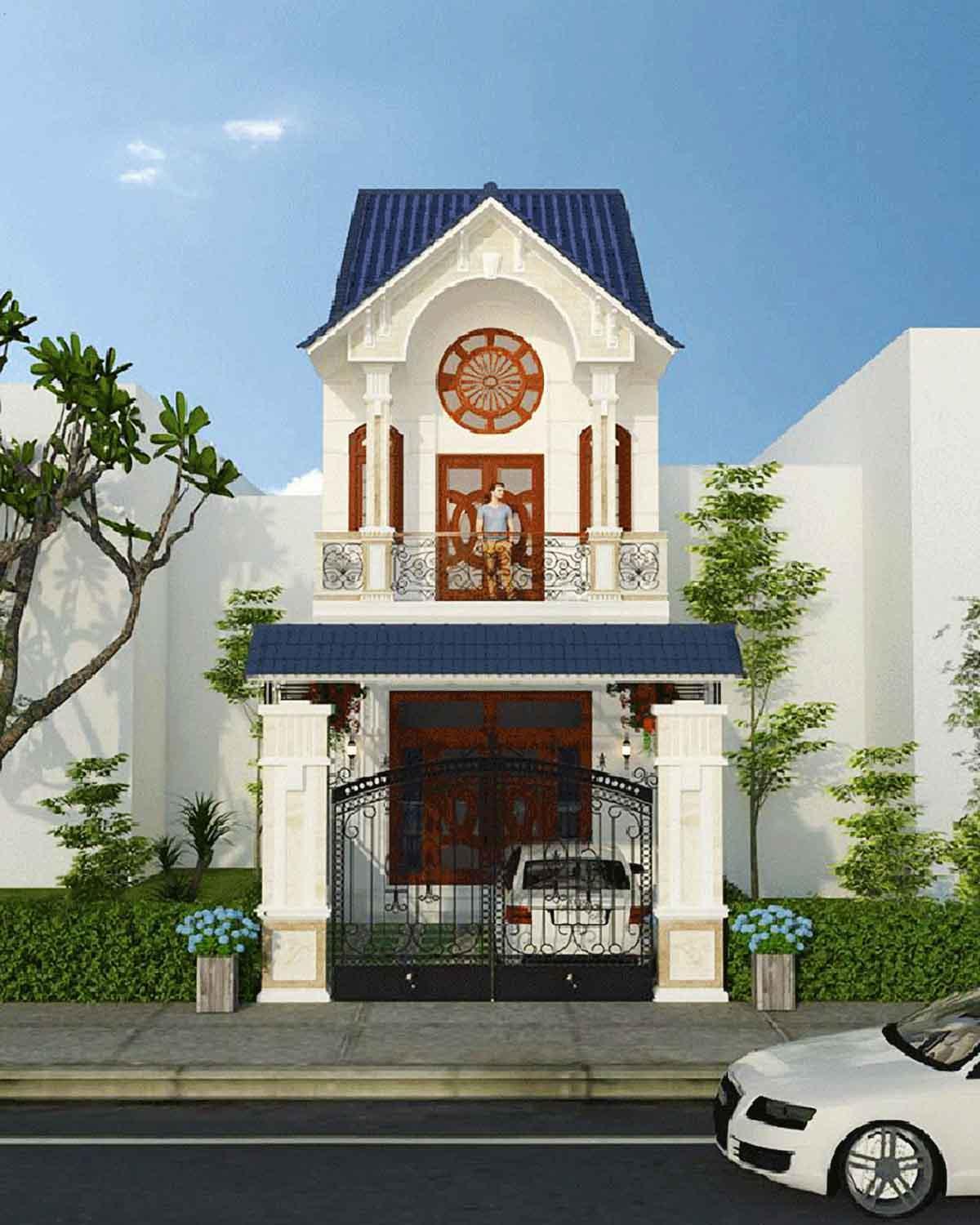 nhà tân cổ điển 2 tầng