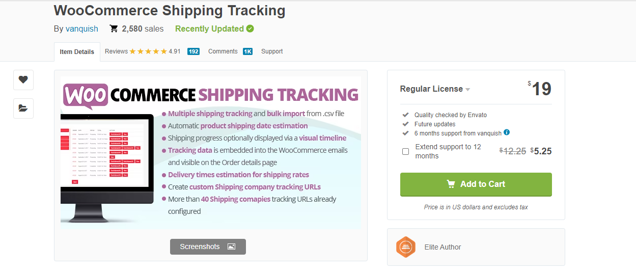WooCommerce Shipping Tracking (Premium)