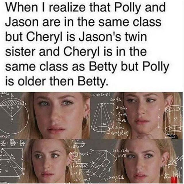 Image result for riverdale milkshake 0 calories meme