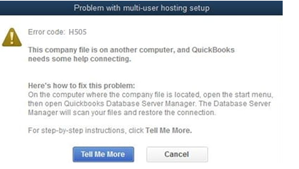 Causes of QuickBooks Error Code H505