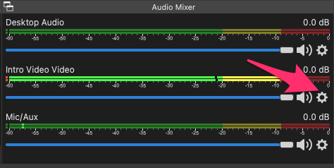 Audio Mixer in OBS Studio