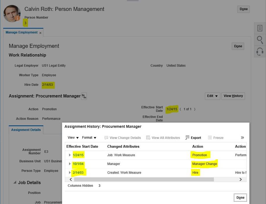 person assignment table in oracle fusion