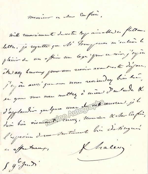 Autograph Letter Signed