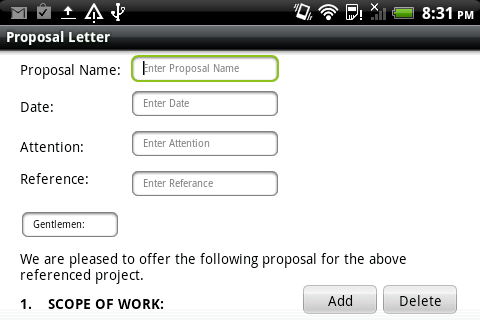 Professional Proposal Letter apk