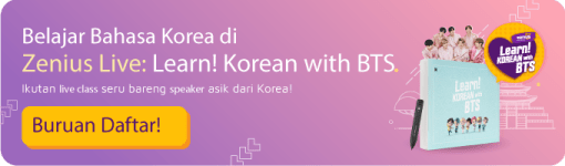 Daftar kelas belajar bahasa korea online di zenius live class