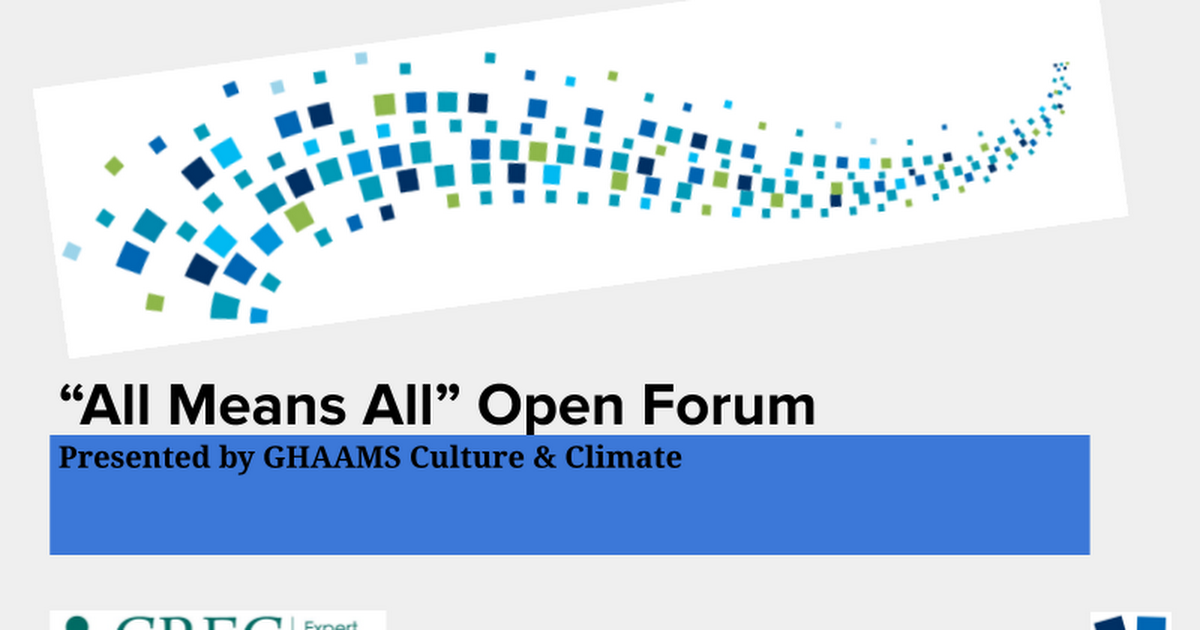 10.16.2020 Open Forum