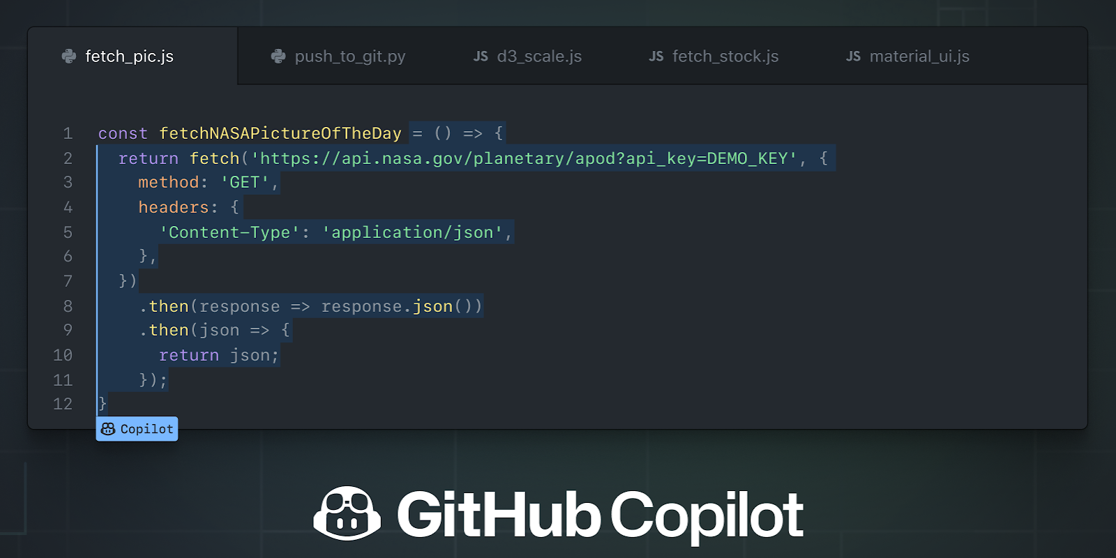 Github CoPilot UI