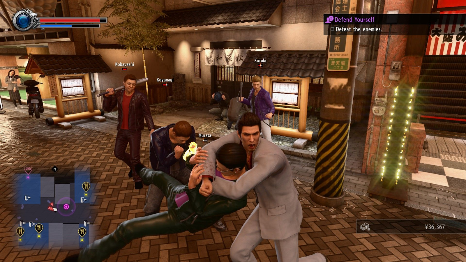 Fighting in Yakuza