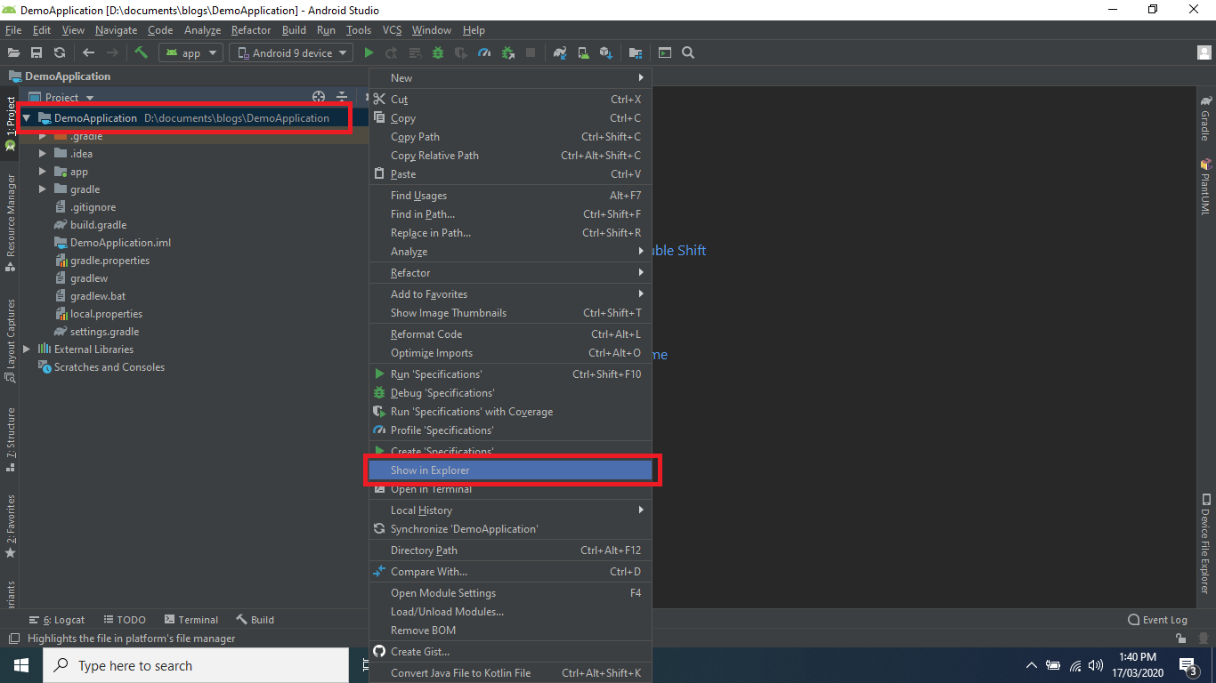 Assinar o app, Android Studio