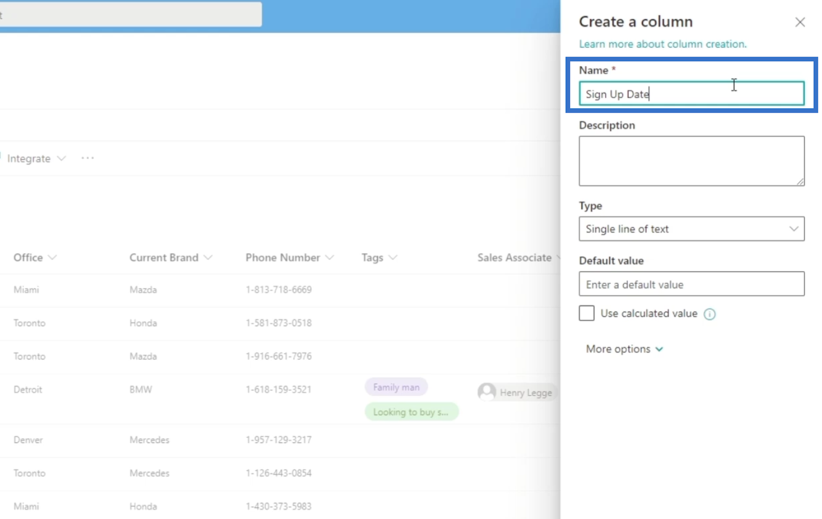 calculated columns in sharepoint