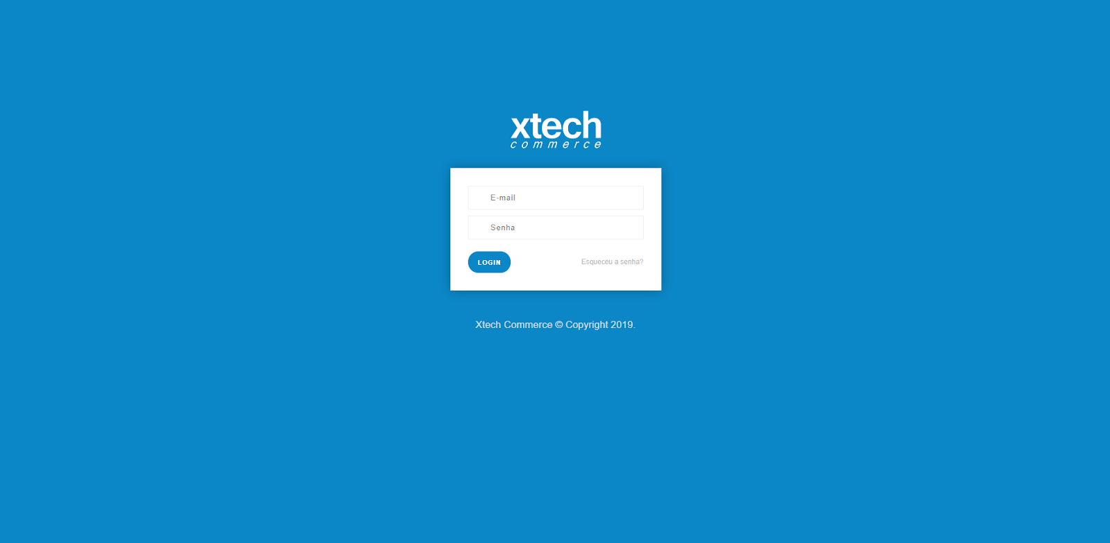 A página de login da Xtech