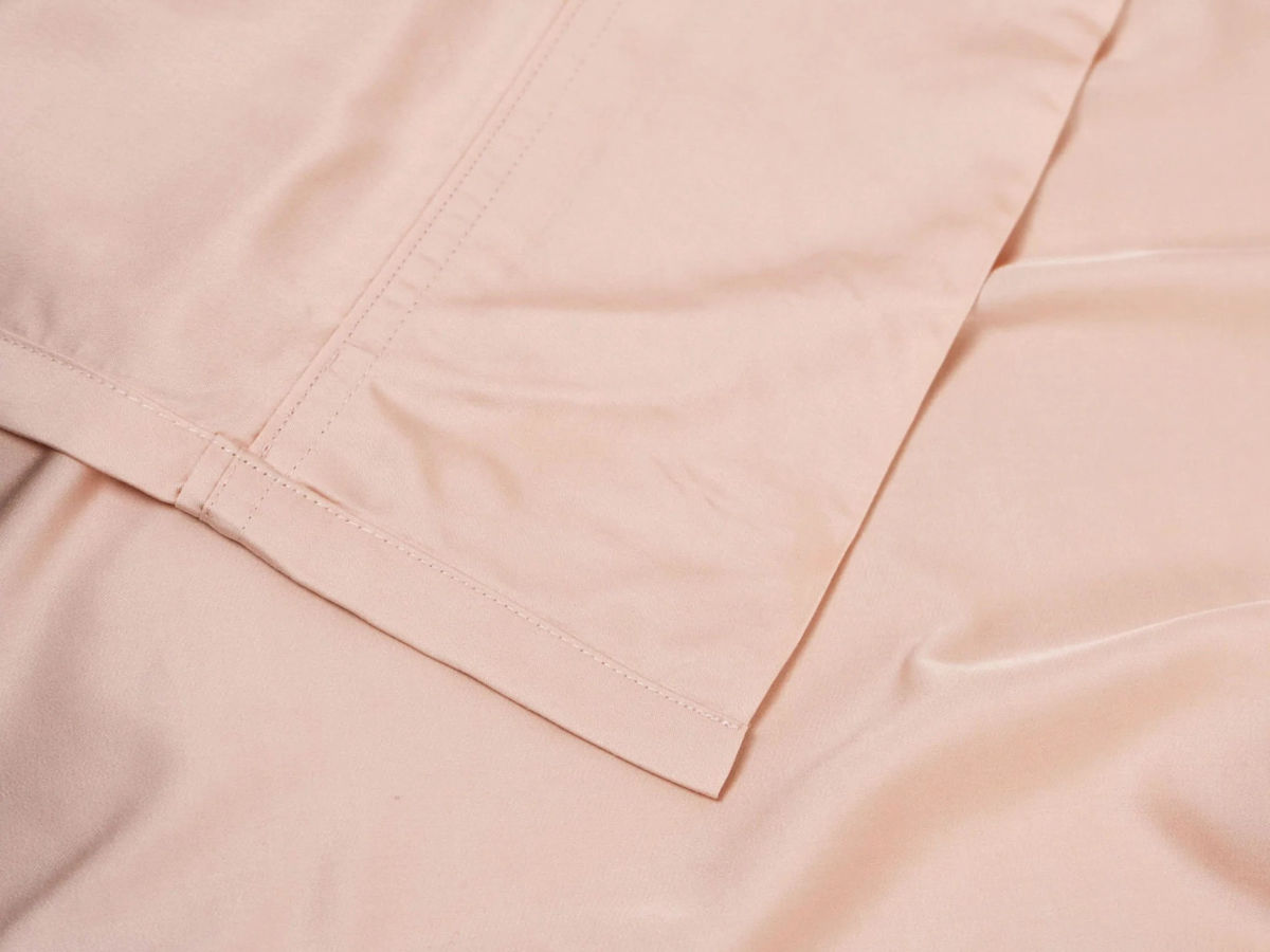Close up of some Blush-colored Hush Iced Cooling Sheets.