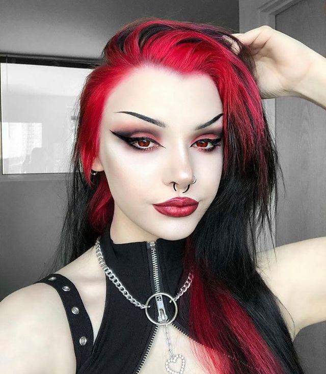 Fiery Red Alt Makeup