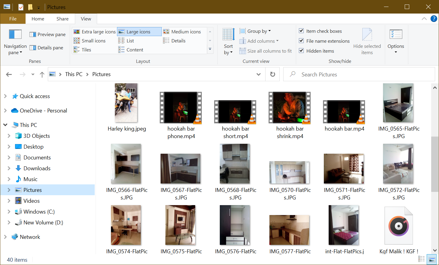 view large icons in windows explorer