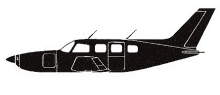 Silhouette image of generic PA46 model; specific model in this crash may look slightly different