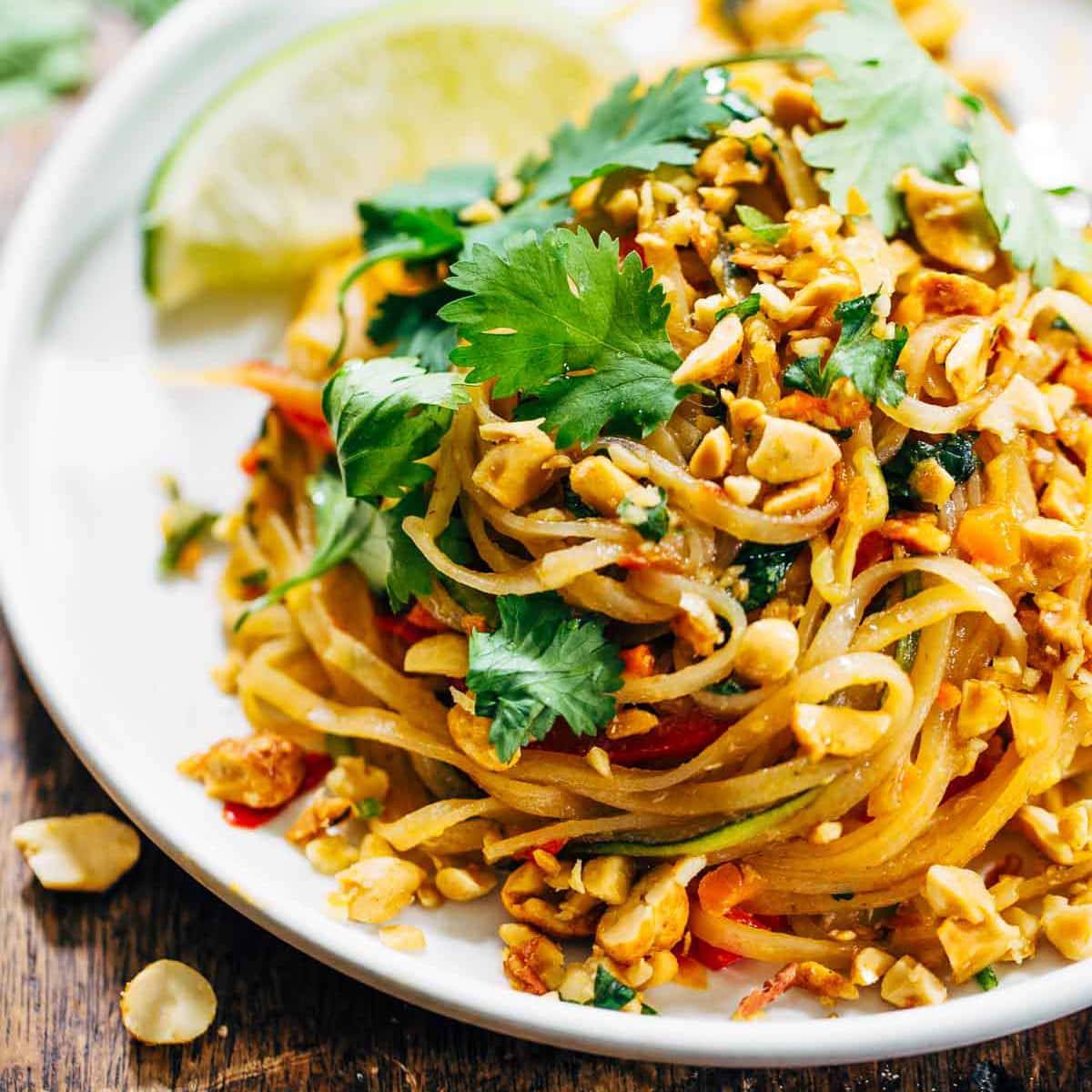Vegetarian pad thai searched by image search by pasting the URL of an image