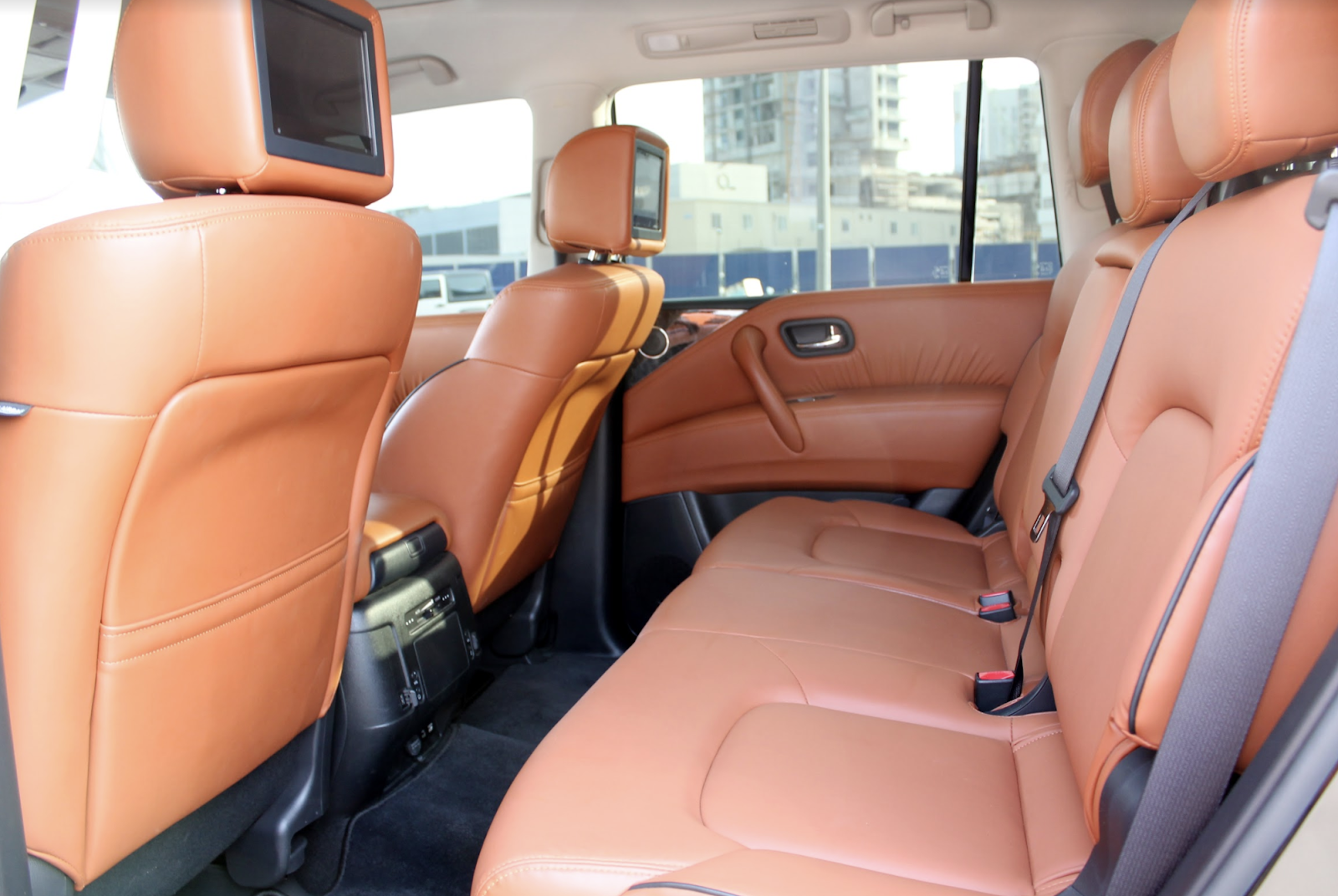 Leather seats among luxury cars in Dubai