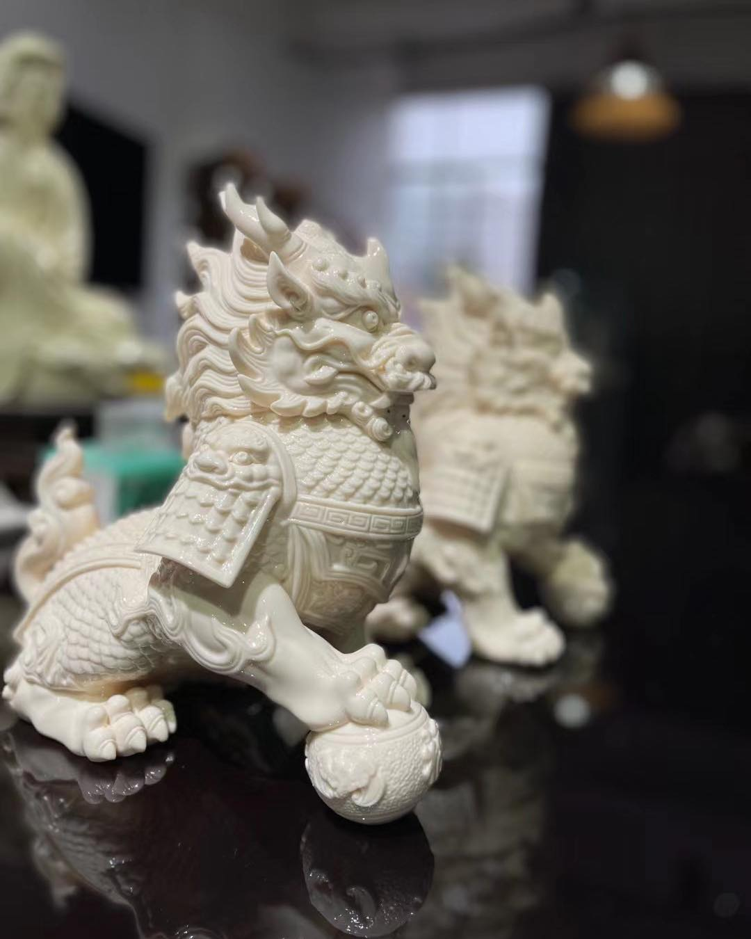 tượng kỳ lân gốm 6