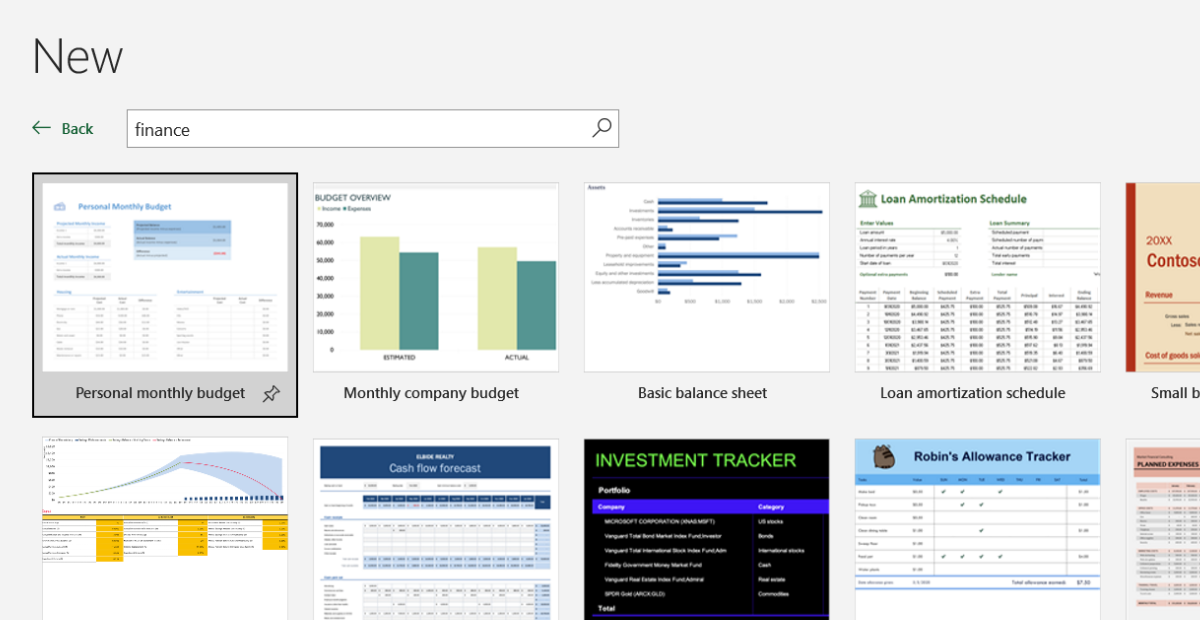 Client Financial management Spreadsheets | Image shows an example of finance templates