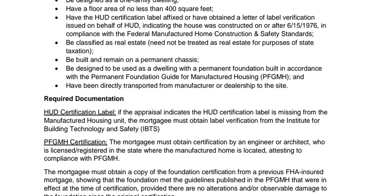 Fha Appraisal Guidelines For Manufactured Homes Review Home Co