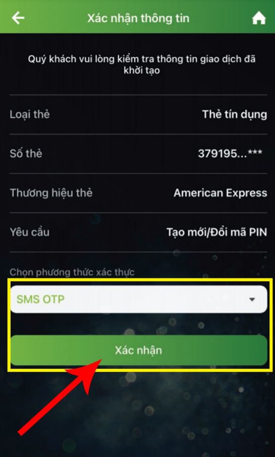 Cách đổi mã pin Vietcombank
