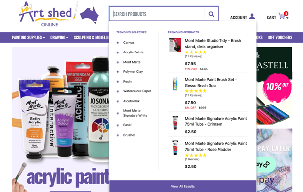 Maropost Ecommerce Cloud merchant Art Shed Online a “great example” of Findify + REVIEWS.io collaboration.