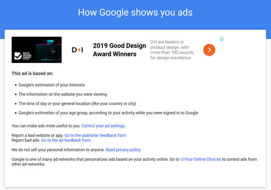 How Google shows you ads