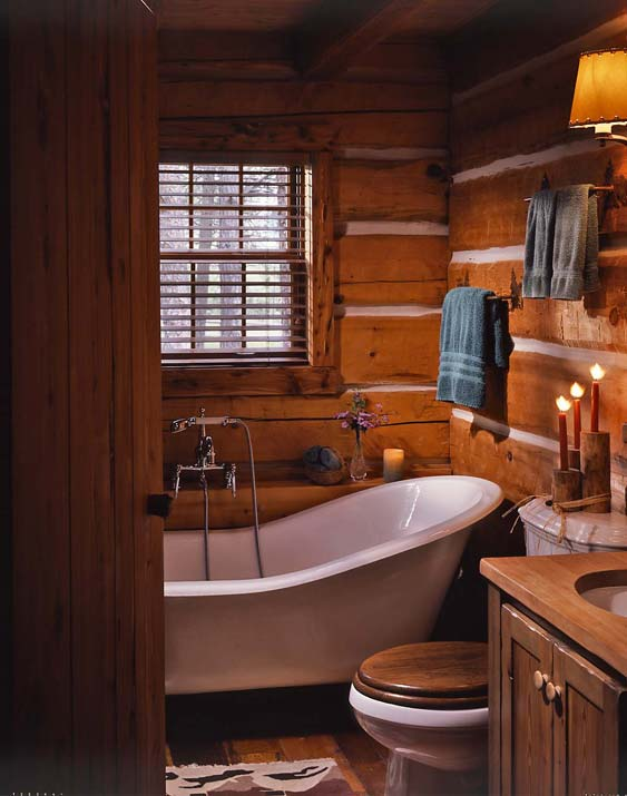 Relaxing Log Cabin Spa Bathroom