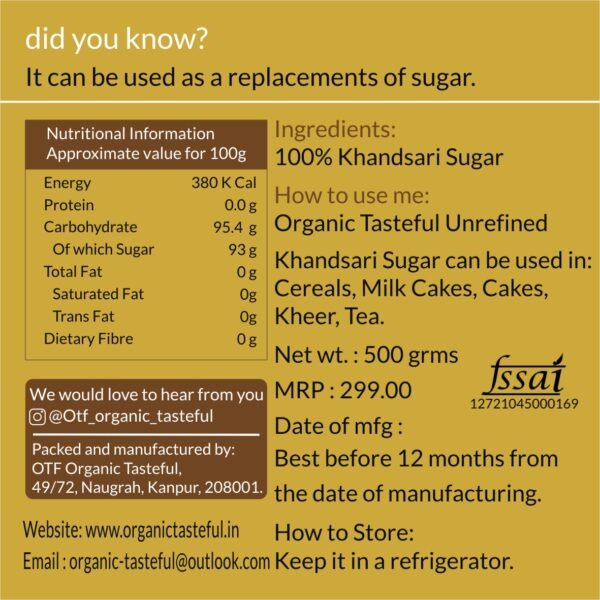 nutritional label
