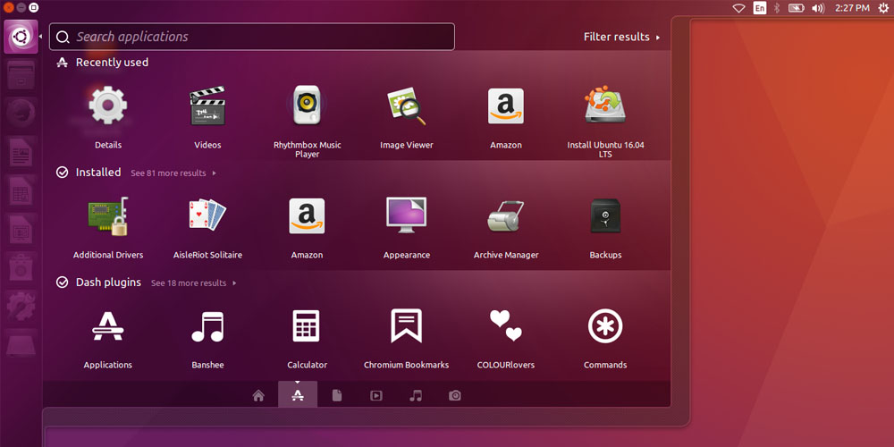 Linux Ubuntu interface