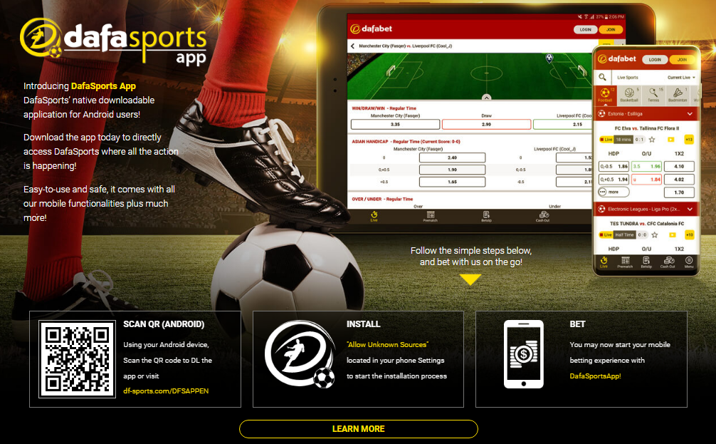 Mobile App of Dafabet