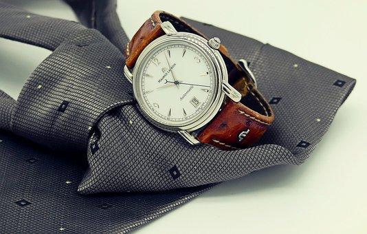 Wrist Watch, Clock, Necktie, Men'S Watch