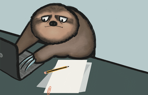 Sloth sigh GIF