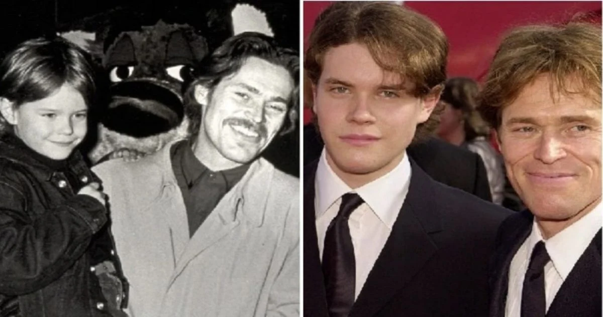 Willem Dafoe with his father (on the left) and son (on the right)