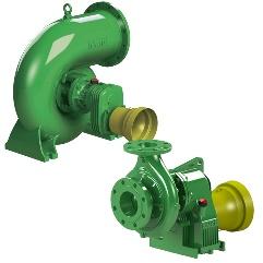 Single-stage pumps with overgear