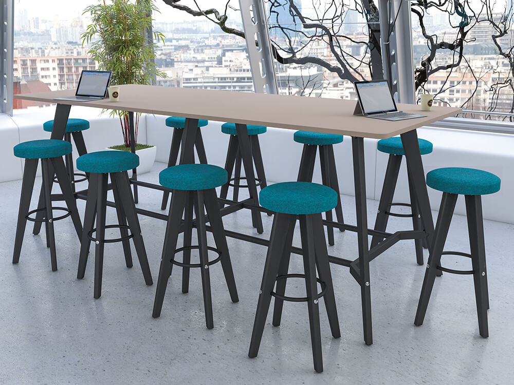 Install stools like Cirocco 2 next to your office kitchen or breakout area to create an informal meeting space for extroverts to collaborate, brainstorm or indulge in informal discussions.