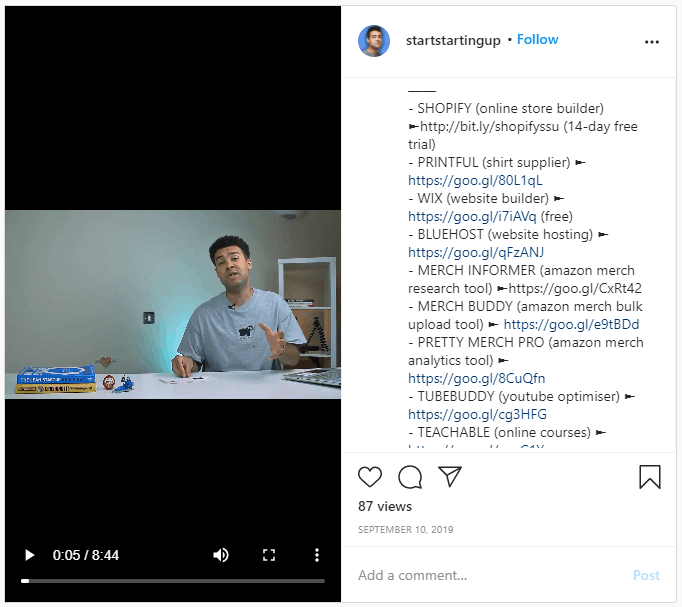 Empiece a poner en marcha Instagram